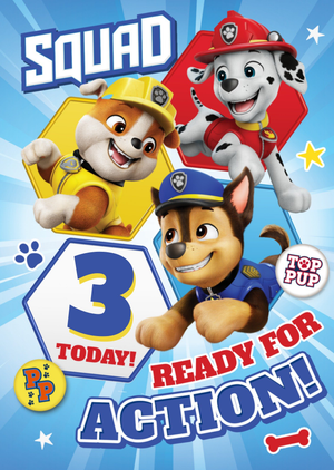 Moonpig Paw Patrol Squad Ready For Action 3 Today Photo Upload Birthday Card