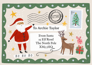 Moonpig Enchanting Letter From Santa Hand Painted Personalised Christmas Card