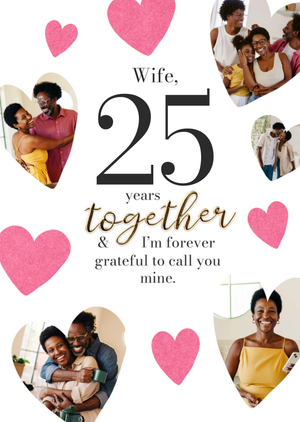 Moonpig 25 Years Together Wife Photo Upload Card