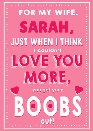 Moonpig Jam And Toast Just When I Think I Couldnt Love You More You Get Your Boobs Out Card