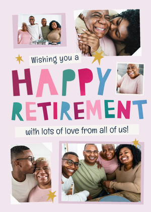 Moonpig Happy Retirement Photo Upload Card
