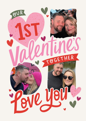 Moonpig Our 1st Valentine's Together Photo Upload Valentine's Day Card