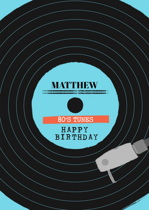 Moonpig Vinyl Record Birthday Card