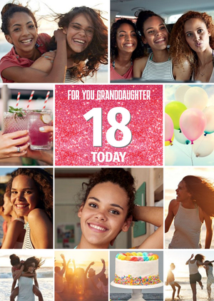 Moonpig Designers Multi Photo Upload 18 Today Birthday Card