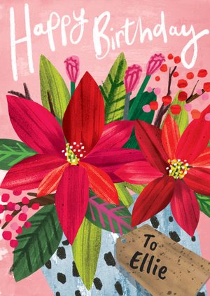 Moonpig Floral Happy Birthday Card