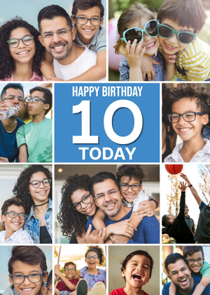 Moonpig Simple Photo Collage Layout 10 Today Photo Upload Birthday Card