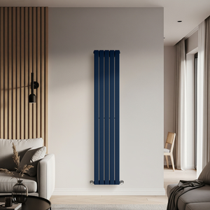 Milano Alpha - Flat Panel Vertical Designer Radiator - Single Panel - 1780mm x 350mm - Deep Sea Blue