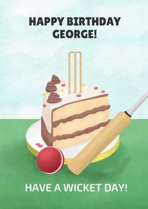 Moonpig Have A Wicket Day Cricket Birthday Card