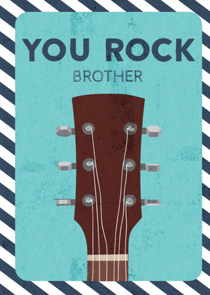 Moonpig Brother Birthday Card - You Rock Guitar