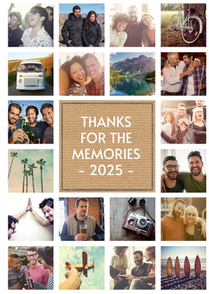 Moonpig Thank You Card - 20 Photo Upload Card - Memories