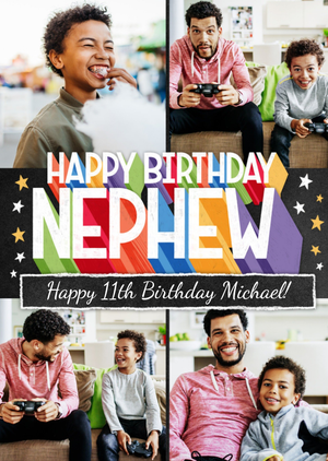 Moonpig Nephew's Photo Upload Birthday Card