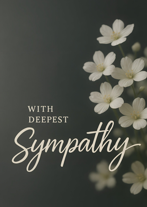 Moonpig With Deepest Sympathy Floral Card