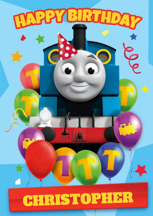 Thomas & Friends Thomas And Friends Balloons And Stars Birthday Card