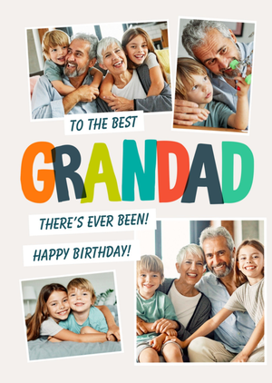 Moonpig Best Grandad Ever Photo Upload Birthday Card