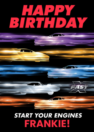 Moonpig Fast And Furious Start Your Engines Birthday Card