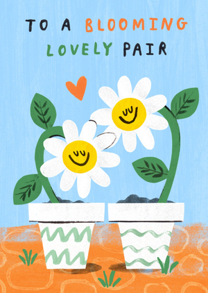 Moonpig To A Blooming Lovely Pair Floral Card