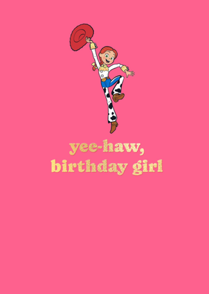 Toy Story Jessie Yeehaw Cowgirl Birthday Girl Card