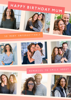 Moonpig Mum Memories To Smile About Photo Upload Birthday Card