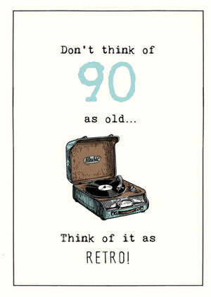 Moonpig Pigment Retro Record Player Personalised Birthday Card