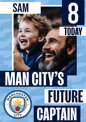 Moonpig Future Captain Manchester City Fc Photo Upload Birthday Card