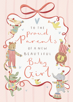 Moonpig To The Proud Parents Of A New Beautiful Baby Girl Card