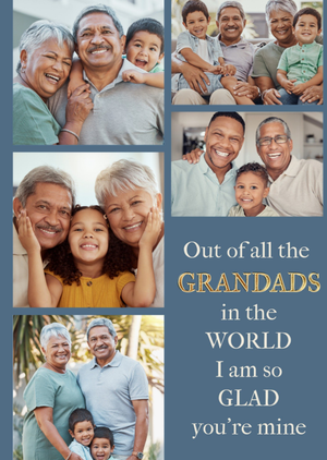 Moonpig Glad You're Mine Grandad Photo Upload Birthday Card