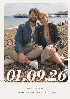 Moonpig Our Next Chapter Begins Today Photo Upload Wedding Card