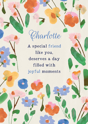 Moonpig Floral Watercolour Special Friend Birthday Card