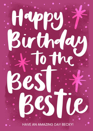 Moonpig Best Bestie Birthday Card