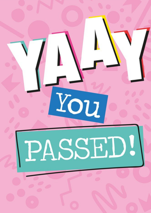 Moonpig Papagrazi Bright Bold Passed Congratulations Card