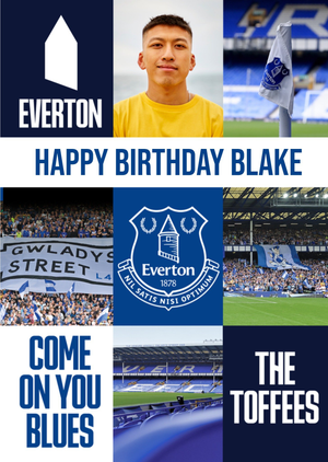 Moonpig Everton Photo Upload Birthday Card