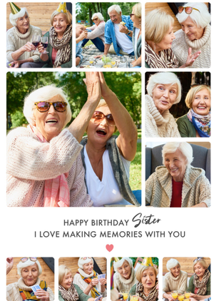 Moonpig Sister Making Memories Photo Upload Birthday Card