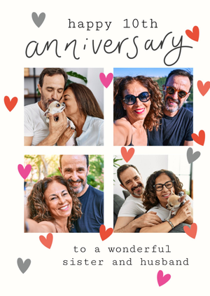 Moonpig To A Wonderful Sister And Husband Photo Upload Anniversary Card
