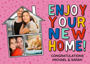 Moonpig Enjoy Your New Home Card Multiple Photo Upload Card