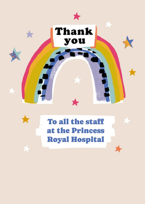 Moonpig Thank You Carers Nhs Staff Keyworkers Hospitals Rainbow Thank You Card