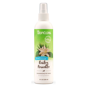 TROPICLEAN Deodorising Pet Spray, Baby Powder