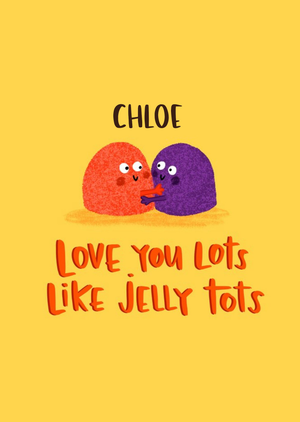 Moonpig Sweets Hugging Love You Lots Like Jelly Tots Thinking Of You Card