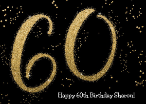 Moonpig Metallic Gold Lettering 60th Birthday Card