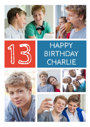 Moonpig Photo 13Th Birthday Card