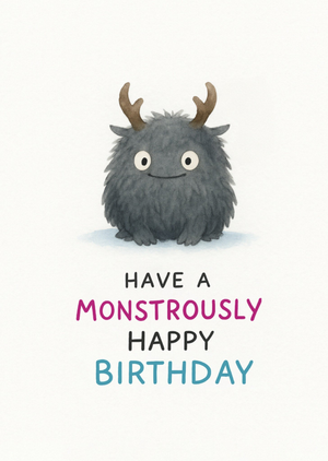 Moonpig Designers Monstrously Happy Birthday Card