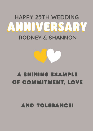 Moonpig Humorous Ttypographic Editable Anniversary Card