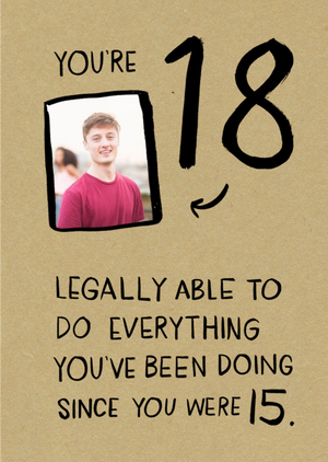 Moonpig 18 Birthday Photo Upload Card