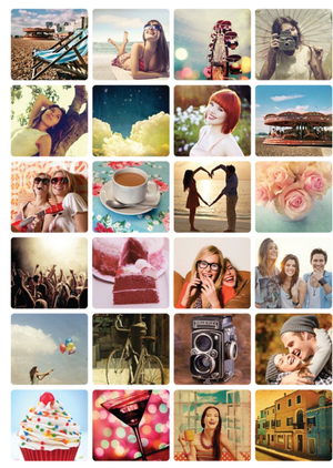 Moonpig Designers Multi Photo Grid Customised Card