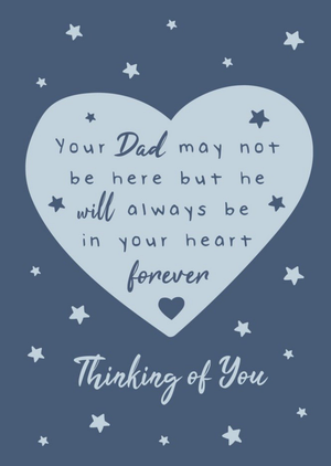 Moonpig Forever In Your Heart Sentimental Verse Thinking Of You On Father's Day Card