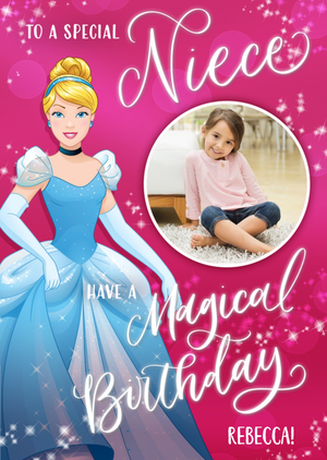 Disney Princesses Disney Cinderella Special Niece Birthday Photo Card