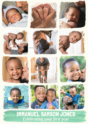 Moonpig Photo Collage Birthday Card