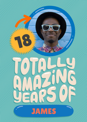 Moonpig Totally Amazing Years Photo Upload Card