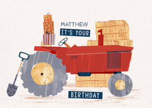 Moonpig Tractor Birthday Card