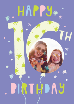 Moonpig Clintons Happy 16th Birthday Photo Upload Card