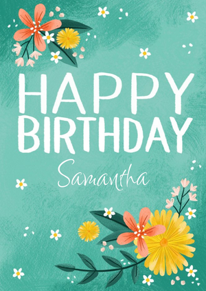 Okey Dokey Design Pretty Birthday Floral Card